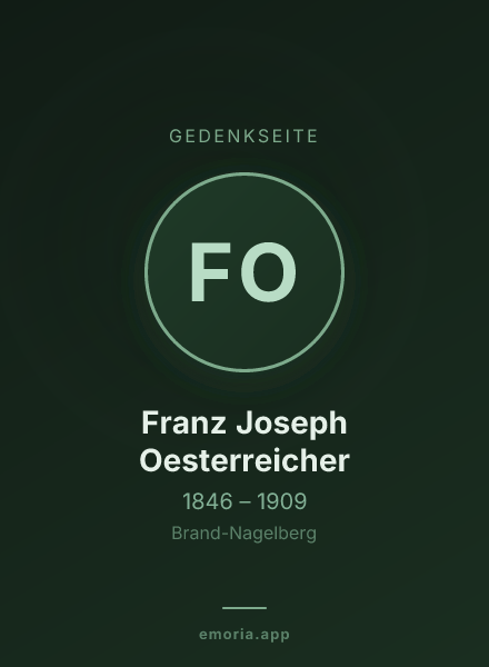 Gedenkportrait von Franz Joseph Oesterreicher