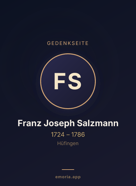 Gedenkportrait von Franz Joseph Salzmann