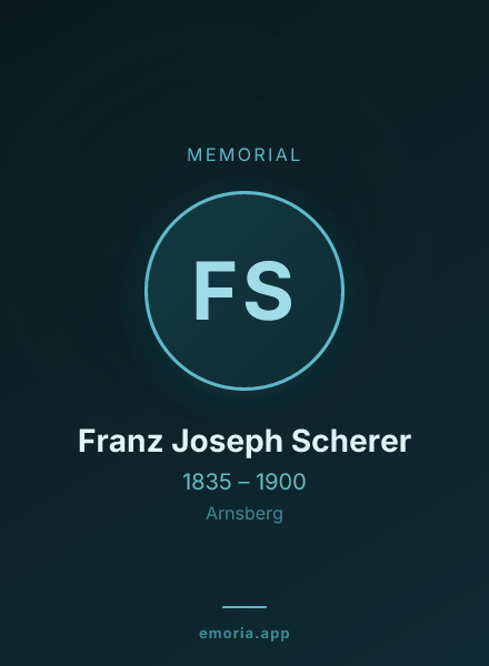 Memorial portrait of Franz Joseph Scherer
