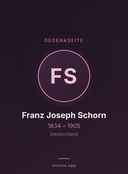 Gedenkportrait von Franz Joseph Schorn