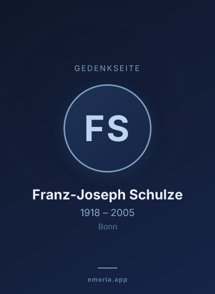Gedenkportrait von Franz-Joseph Schulze
