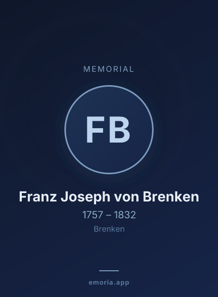 Memorial portrait of Franz Joseph von Brenken