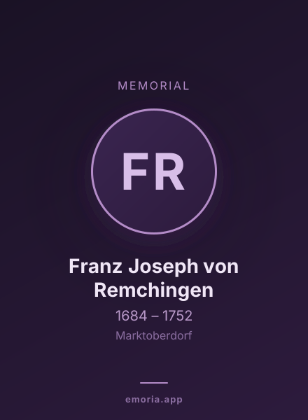 Memorial portrait of Franz Joseph von Remchingen