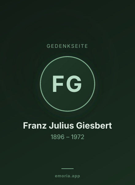 Gedenkportrait von Franz Julius Giesbert