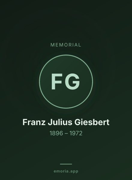 Memorial portrait of Franz Julius Giesbert