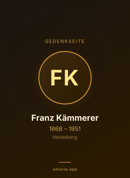 Gedenkportrait von Franz Kämmerer