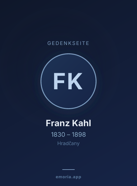 Gedenkportrait von Franz Kahl