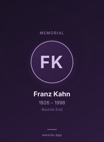 Memorial portrait of Franz Kahn