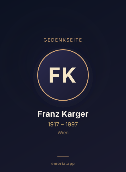 Gedenkportrait von Franz Karger