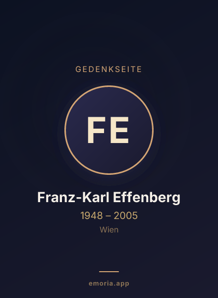 Gedenkportrait von Franz-Karl Effenberg