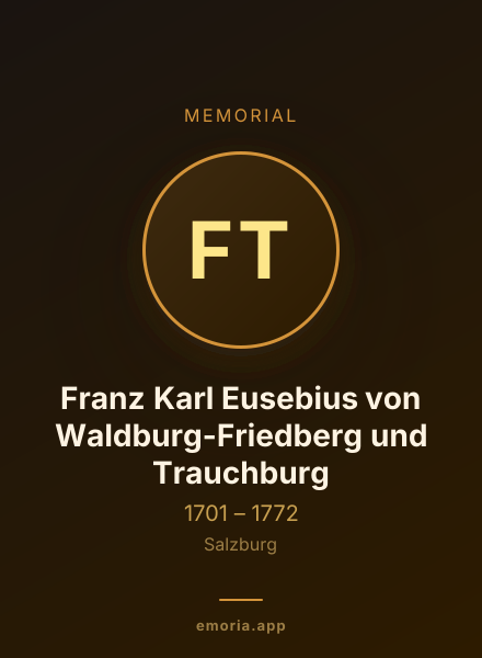 Memorial portrait of Franz Karl Eusebius von Waldburg-Friedberg und Trauchburg