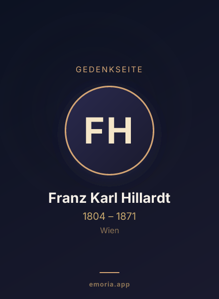 Gedenkportrait von Franz Karl Hillardt