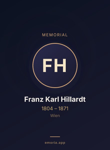 Memorial portrait of Franz Karl Hillardt