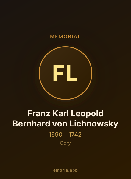 Memorial portrait of Franz Karl Leopold Bernhard von Lichnowsky