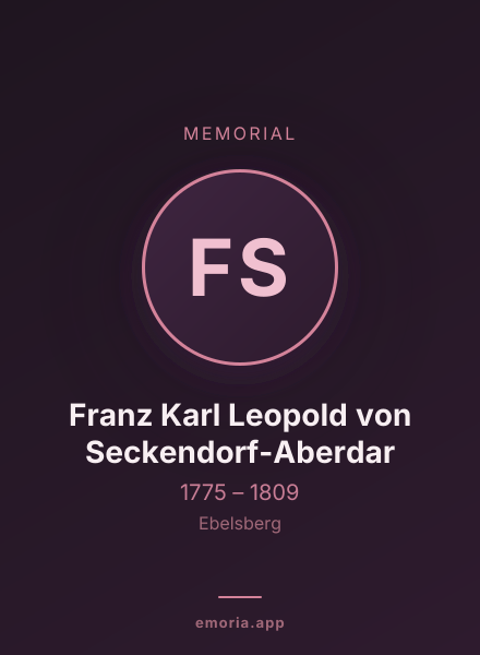 Memorial portrait of Franz Karl Leopold von Seckendorf-Aberdar