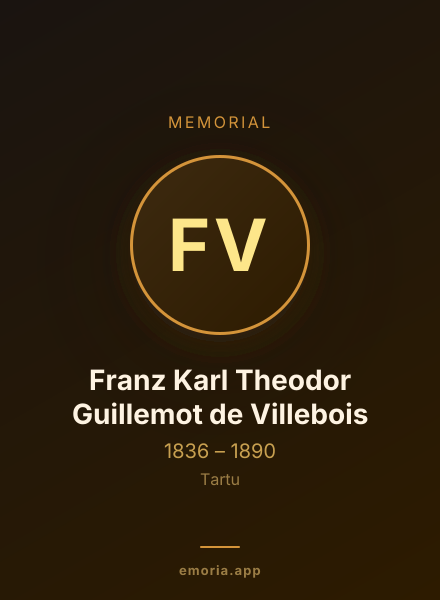 Memorial portrait of Franz Karl Theodor Guillemot de Villebois