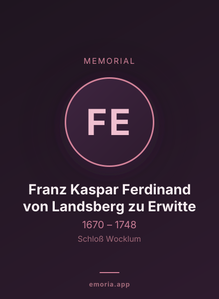 Memorial portrait of Franz Kaspar Ferdinand von Landsberg zu Erwitte