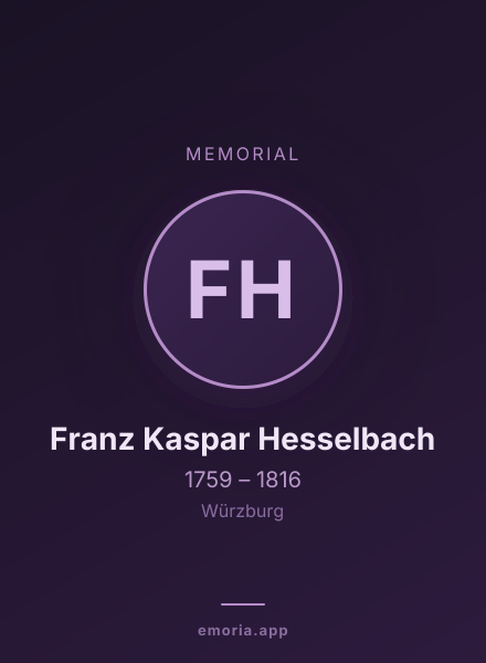 Memorial portrait of Franz Kaspar Hesselbach