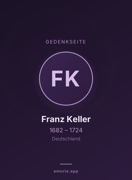 Gedenkportrait von Franz Keller