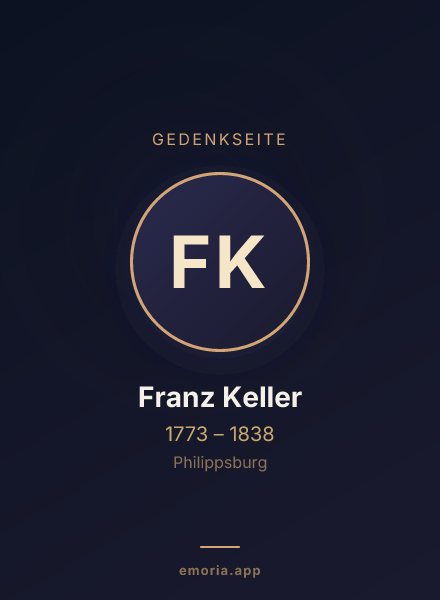 Gedenkportrait von Franz Keller