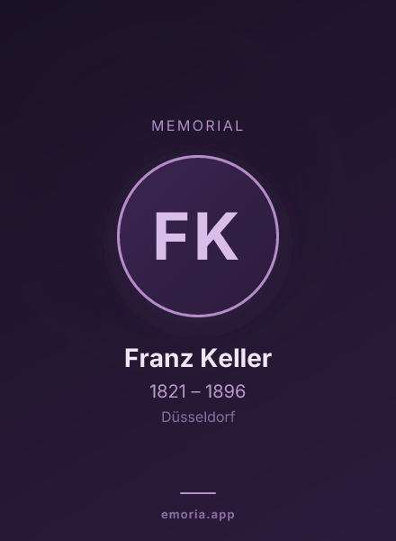 Memorial portrait of Franz Keller