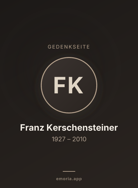 Gedenkportrait von Franz Kerschensteiner