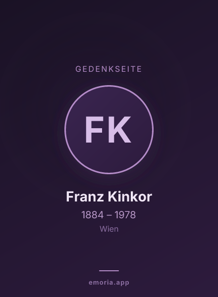 Gedenkportrait von Franz Kinkor