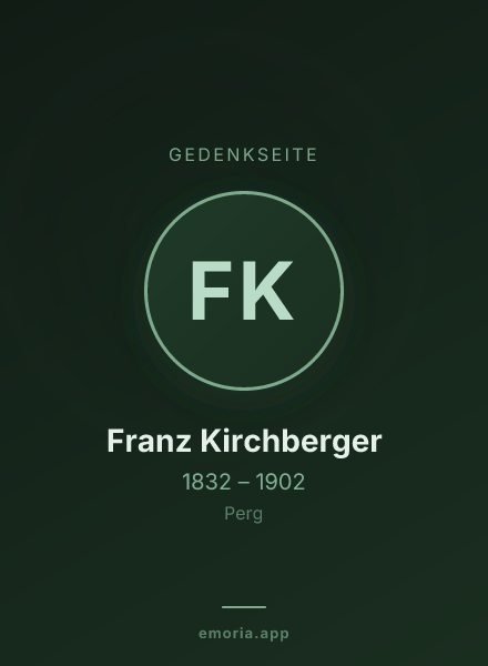 Gedenkportrait von Franz Kirchberger