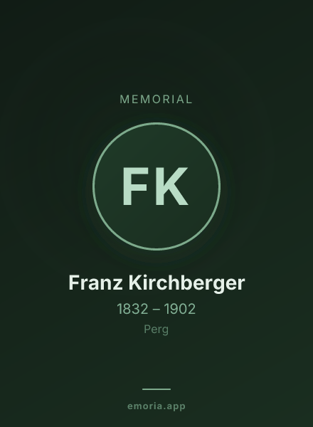 Memorial portrait of Franz Kirchberger