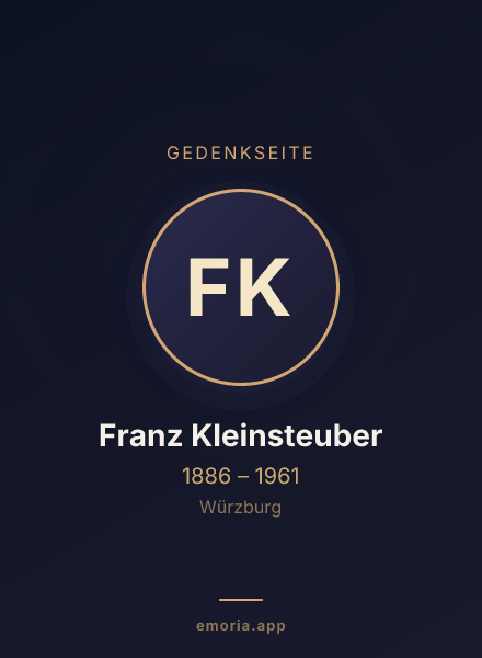 Gedenkportrait von Franz Kleinsteuber