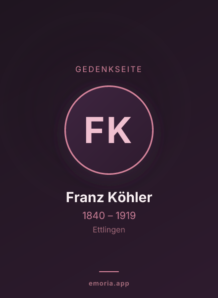 Gedenkportrait von Franz Köhler