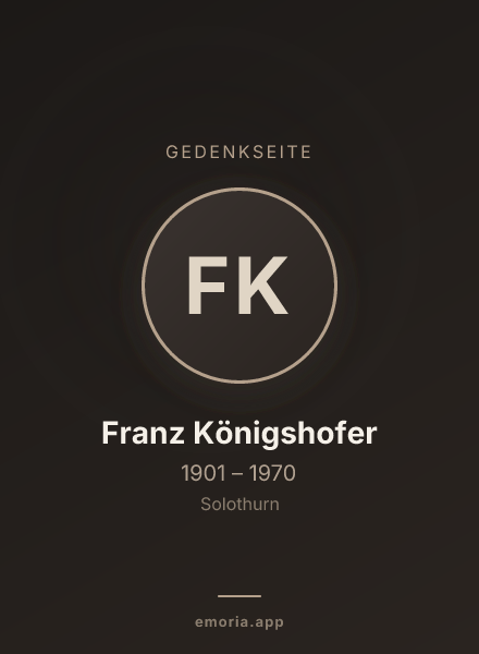 Gedenkportrait von Franz Königshofer
