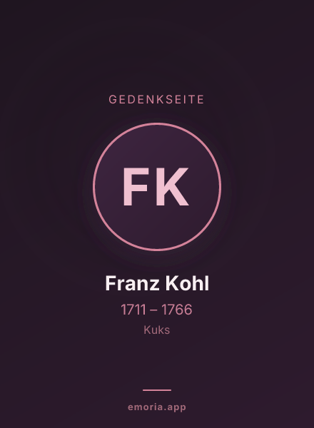 Gedenkportrait von Franz Kohl