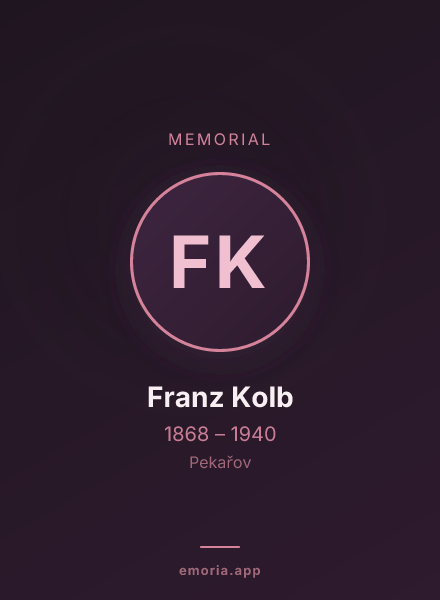 Memorial portrait of Franz Kolb