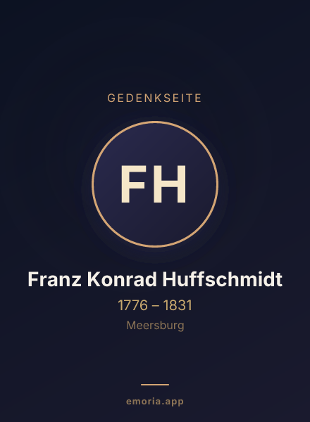 Gedenkportrait von Franz Konrad Huffschmidt