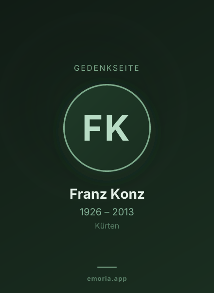Gedenkportrait von Franz Konz
