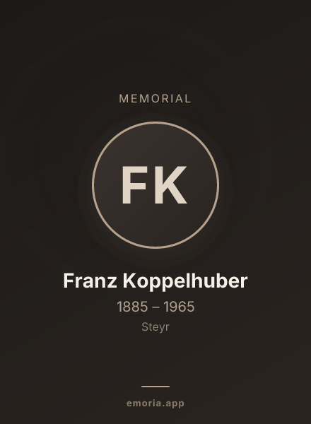 Memorial portrait of Franz Koppelhuber