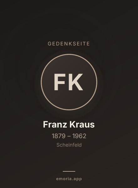 Gedenkportrait von Franz Kraus
