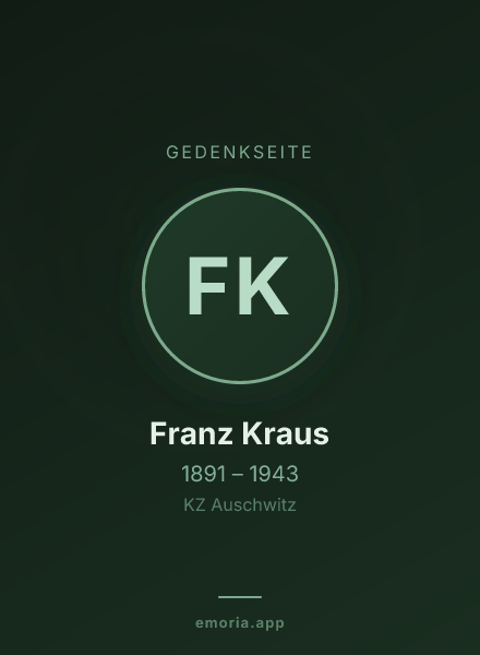 Gedenkportrait von Franz Kraus