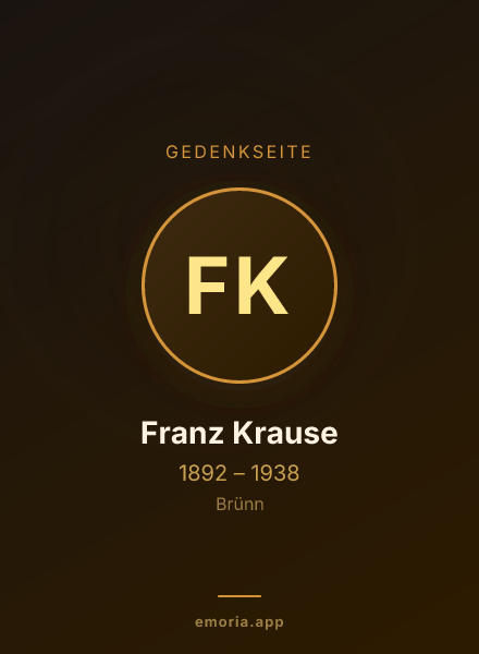 Gedenkportrait von Franz Krause