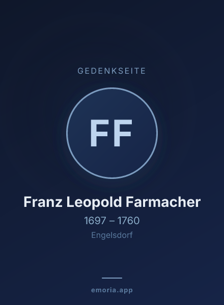 Gedenkportrait von Franz Leopold Farmacher
