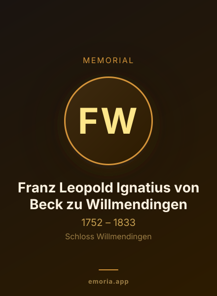 Memorial portrait of Franz Leopold Ignatius von Beck zu Willmendingen