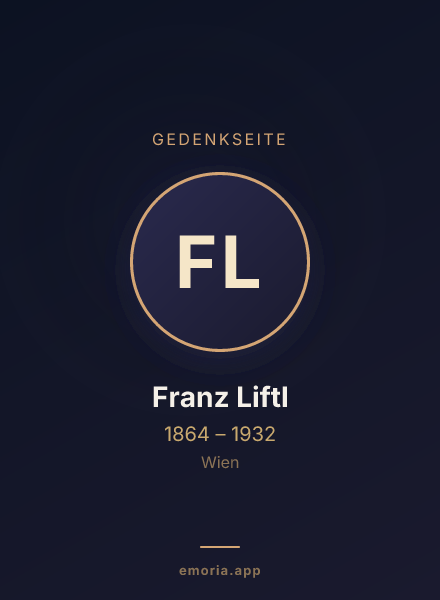 Gedenkportrait von Franz Liftl