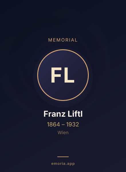 Memorial portrait of Franz Liftl