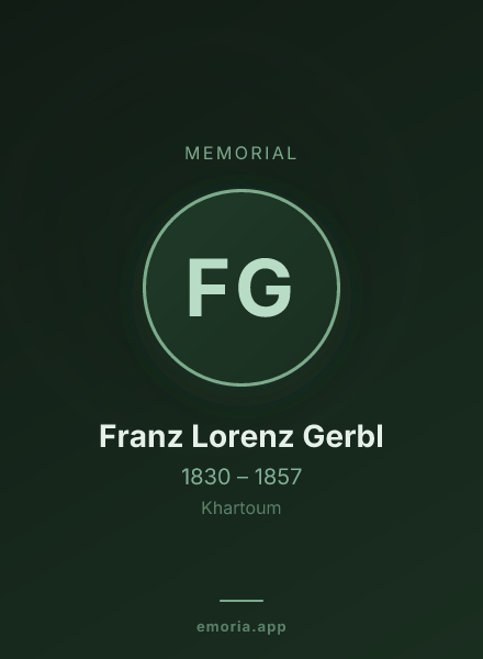 Memorial portrait of Franz Lorenz Gerbl