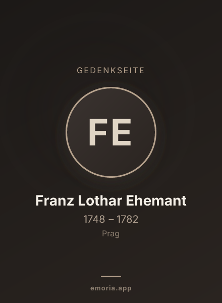 Gedenkportrait von Franz Lothar Ehemant