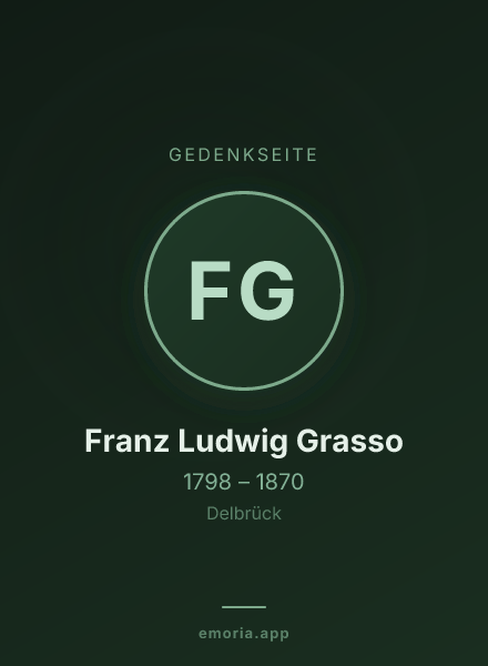 Gedenkportrait von Franz Ludwig Grasso