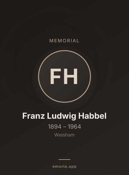 Memorial portrait of Franz Ludwig Habbel