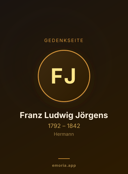 Gedenkportrait von Franz Ludwig Jörgens