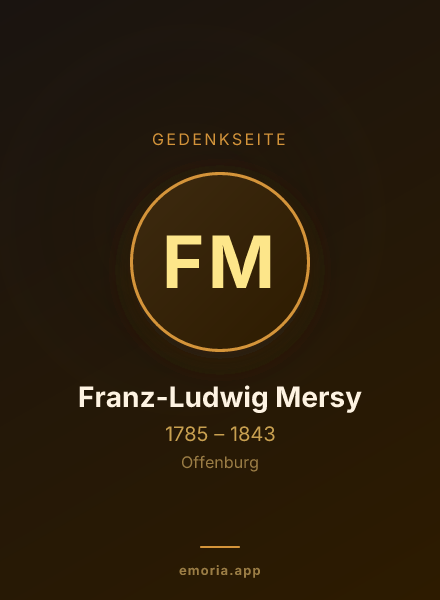 Gedenkportrait von Franz-Ludwig Mersy